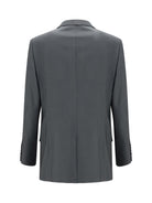 Valentino Single-breasted wool and mohair Jacket - 642 Raven