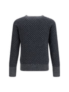 Vivienne Westwood Checkmate alpaca and cotton-blend Sweater - Grey Melange/Navy