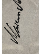 MM6 Maison Margiela Signature knitted Scarf - Grey Melange-Black Print
