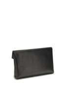Saint Laurent Cassandre large envelope Clutch Bag - Black