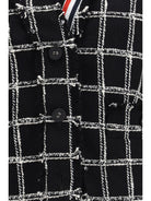 Thom Browne Checked tweed Cardigan Jacket - Black
