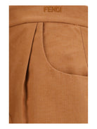 Fendi Cotton and linen balloon Pants - Wood-26