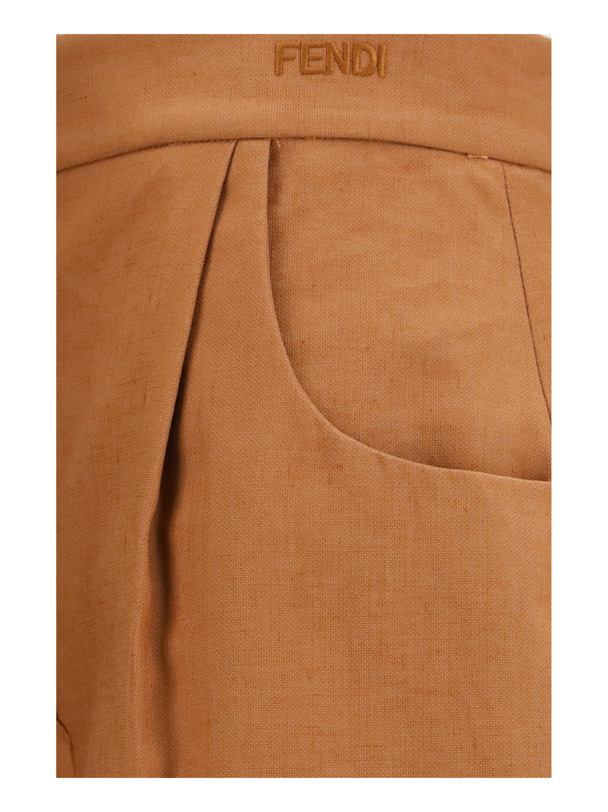 Fendi Cotton and linen balloon Pants - Wood-26