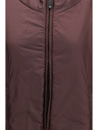 Max Mara The Cube Hooded padded Vest in water repellent canvas - New Dark Ruby