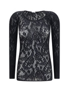 Wolford Infinite Rose Net long-sleeve Top - Black