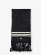 Y-3 Recycled fabric scarf with logo - Black