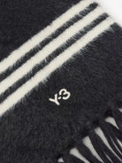 Y-3 Recycled fabric scarf with logo - Black