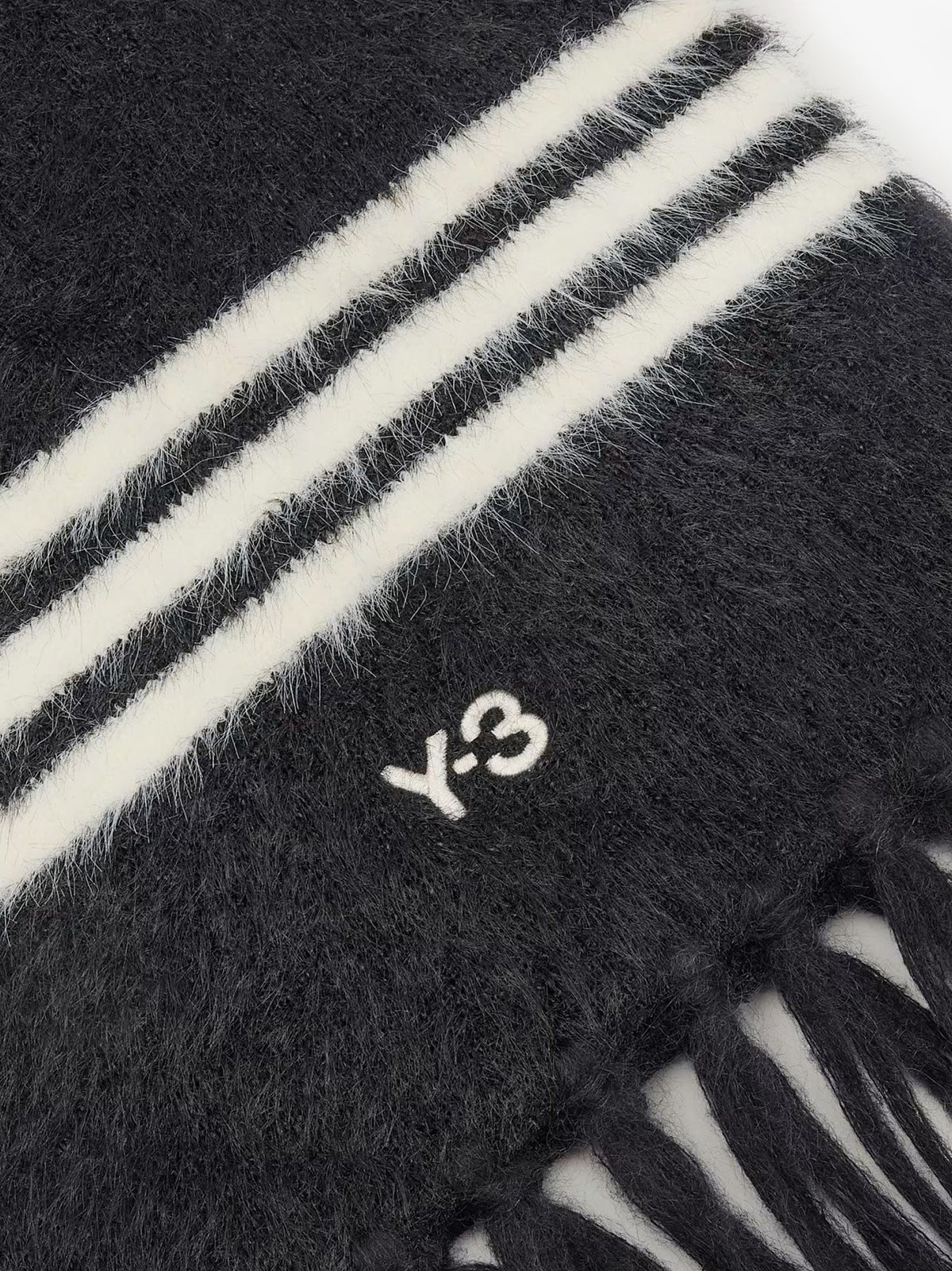 Y-3 Recycled fabric scarf with logo - Black