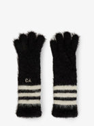 Y-3 Knitted gloves with logo embroidery - Black