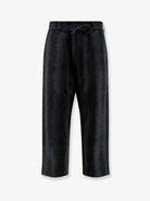 Y-3 Oversize viscose, cotton and linen trousers - Black