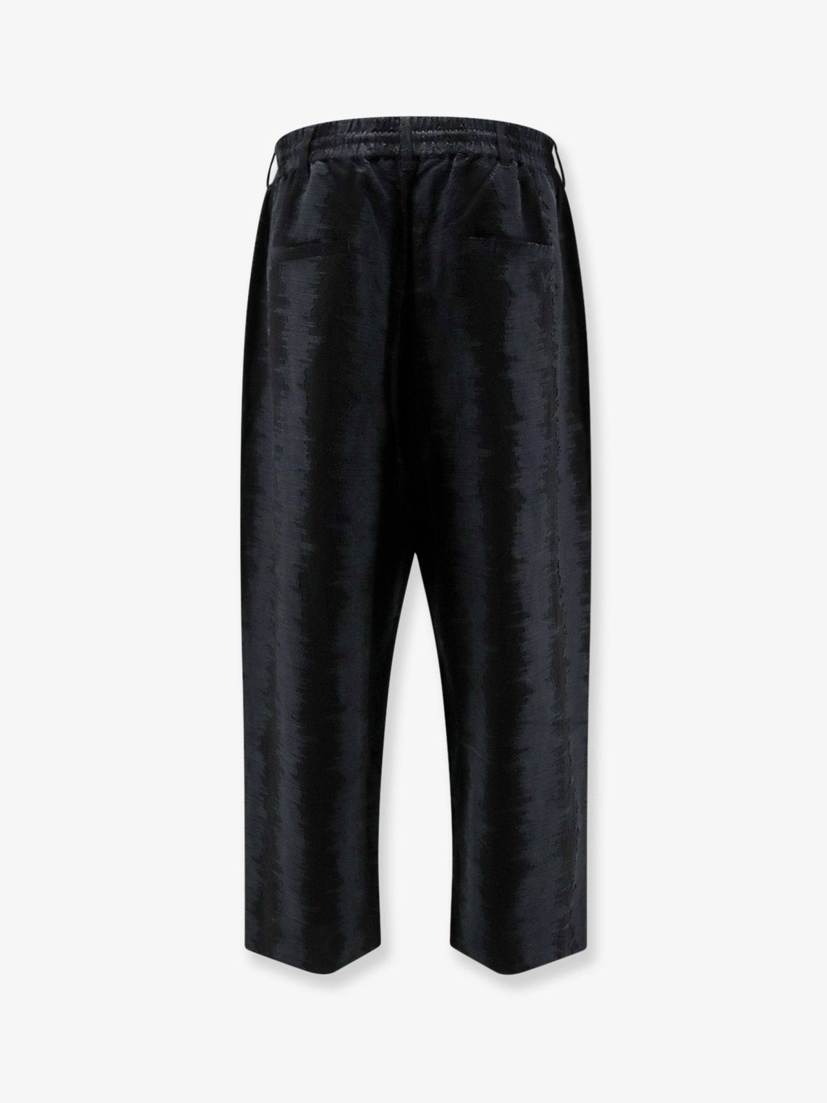 Y-3 Oversize viscose, cotton and linen trousers - Black