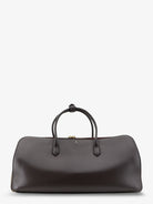 Alaïa Delta Medium leather handbag - Brun Fume