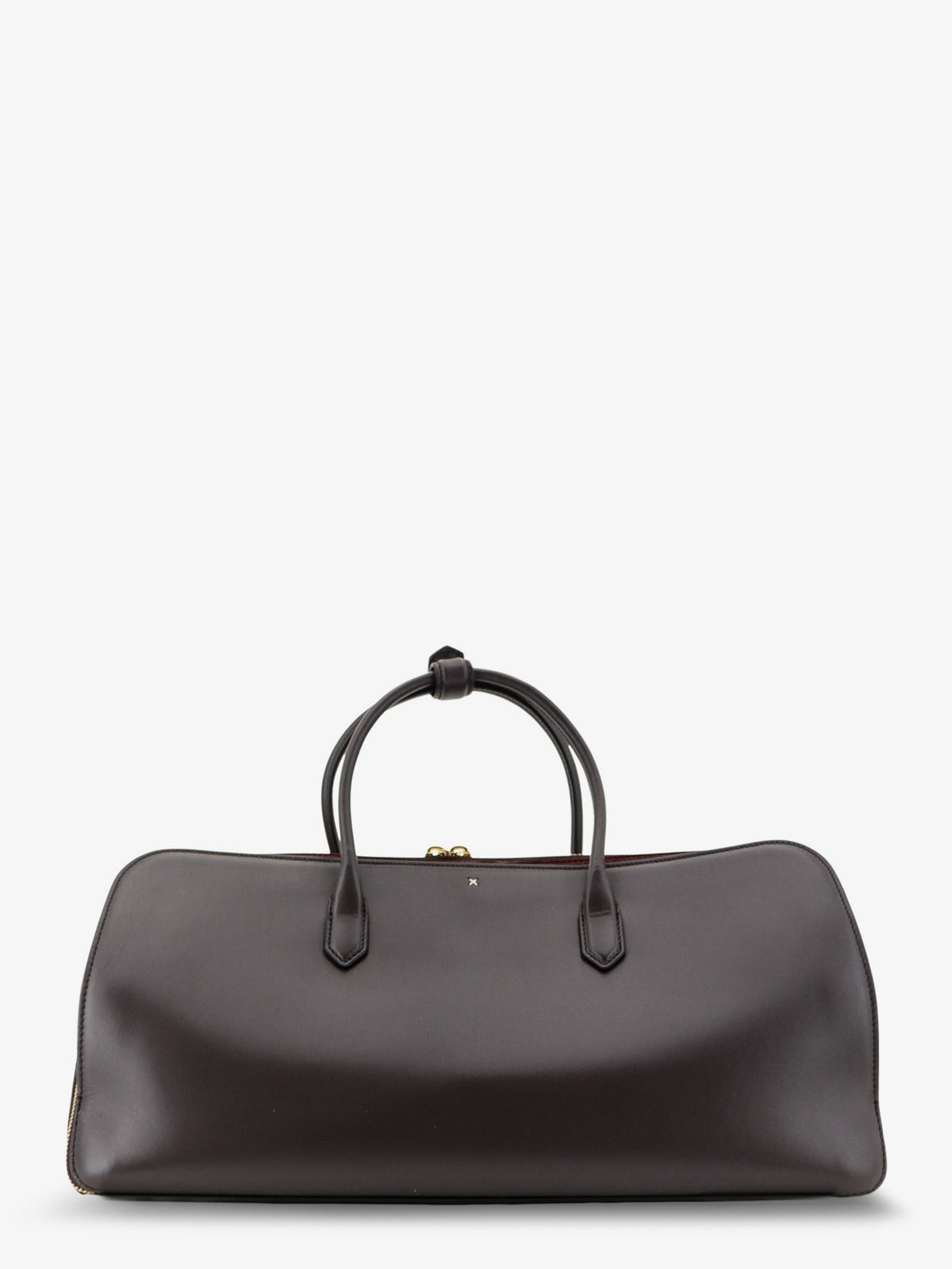 Alaïa Delta Medium leather handbag - Brun Fume