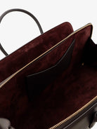 Alaïa Delta Medium leather handbag - Brun Fume