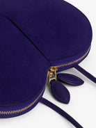 Alaïa Le Coeur suede crossbody bag - Iris