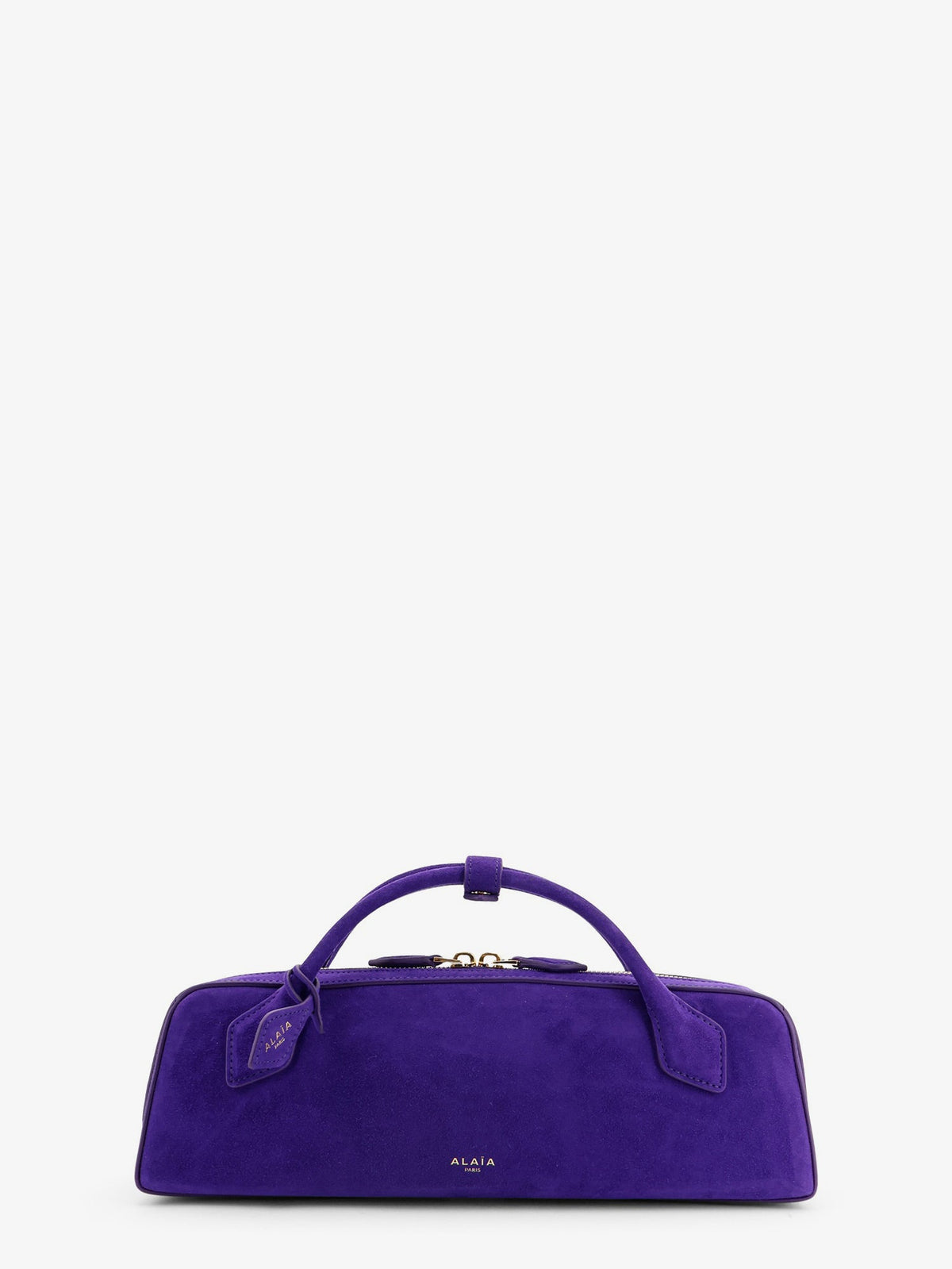 Alaïa Teckel Clutch suede handbag - Iris