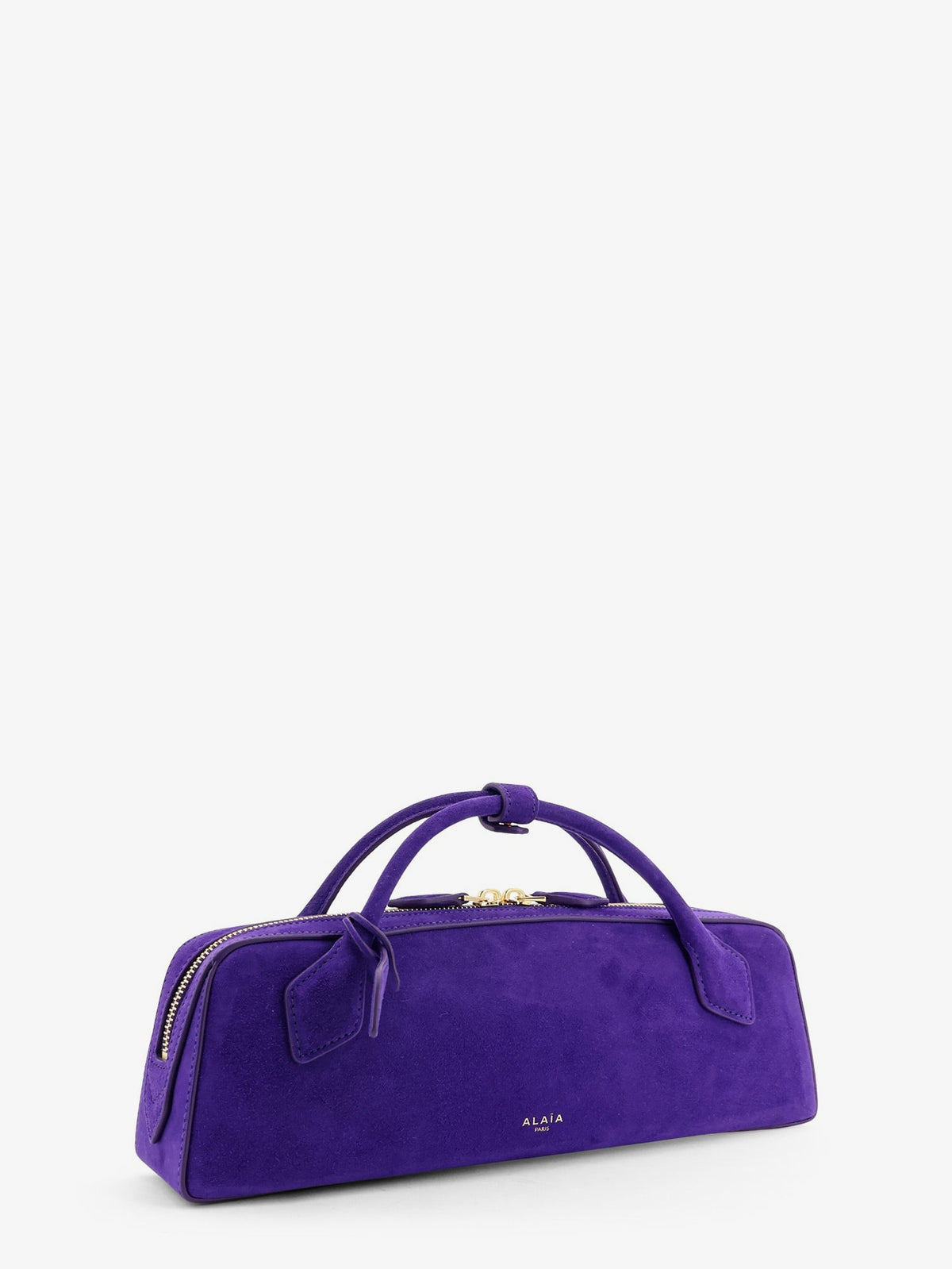 Alaïa Teckel Clutch suede handbag - Iris