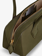 Alaïa Teckel Medium Suede shoulder bag - Vert Camouflage