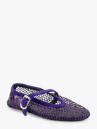 Alaïa Ballerine Flat mesh ballerinas with rhinestone detail - Iris