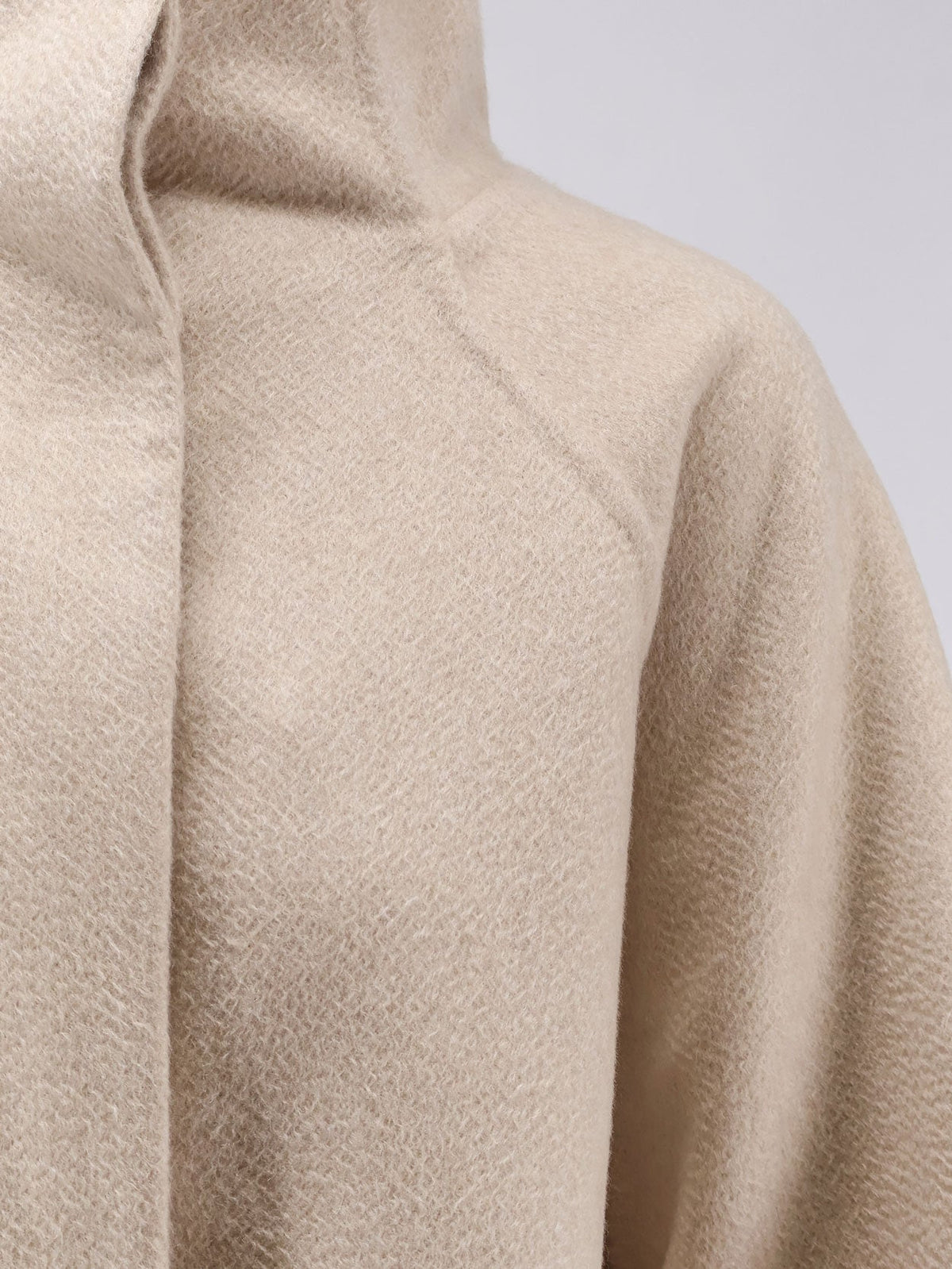 Alaïa Asymmetrical cashmere coat - Beige