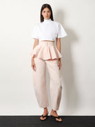 Alaïa Barrel fit denim trousers - Rose Pale