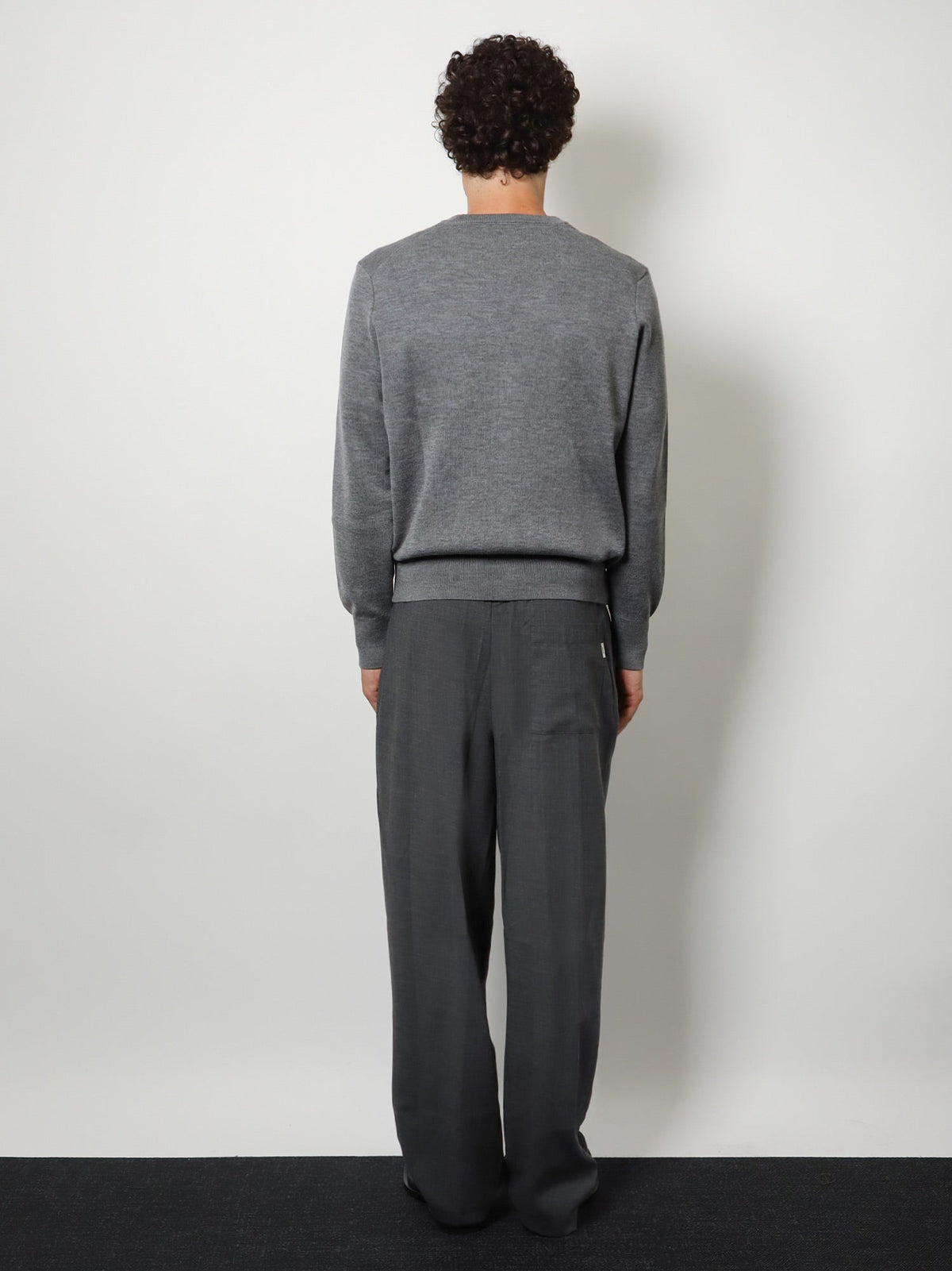 Ami Paris Virgin wool trousers with elastic - Griscarbone