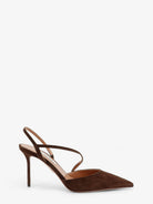 Aquazzura Bow Tie suede pumps - Espresso