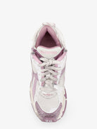 Balenciaga Runner mesh sneakers with glitter inserts - Whitelilacpink