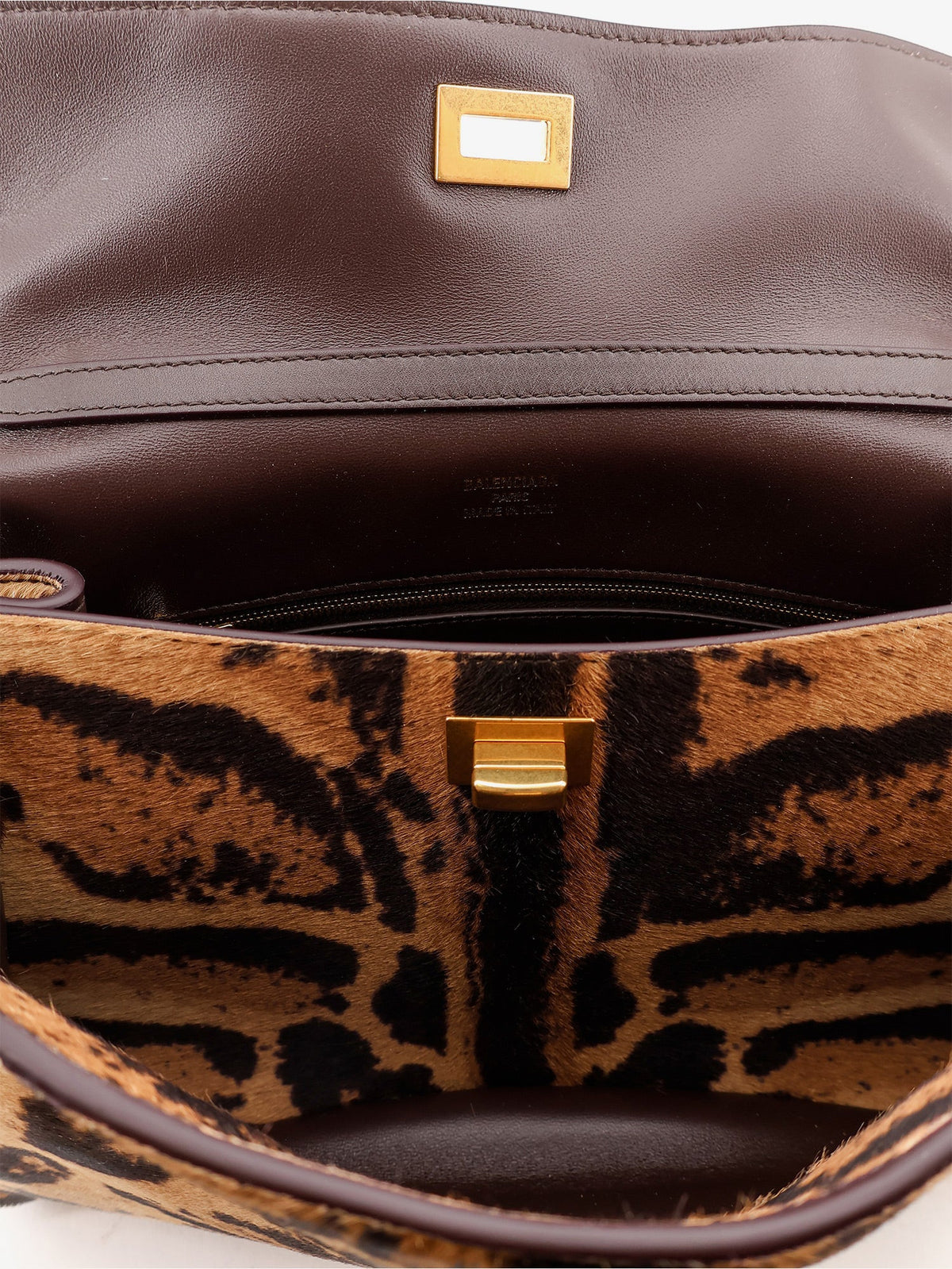 Balenciaga Rodeo Top Handle S pony-skin leather crossbody bag - Naturalmoka