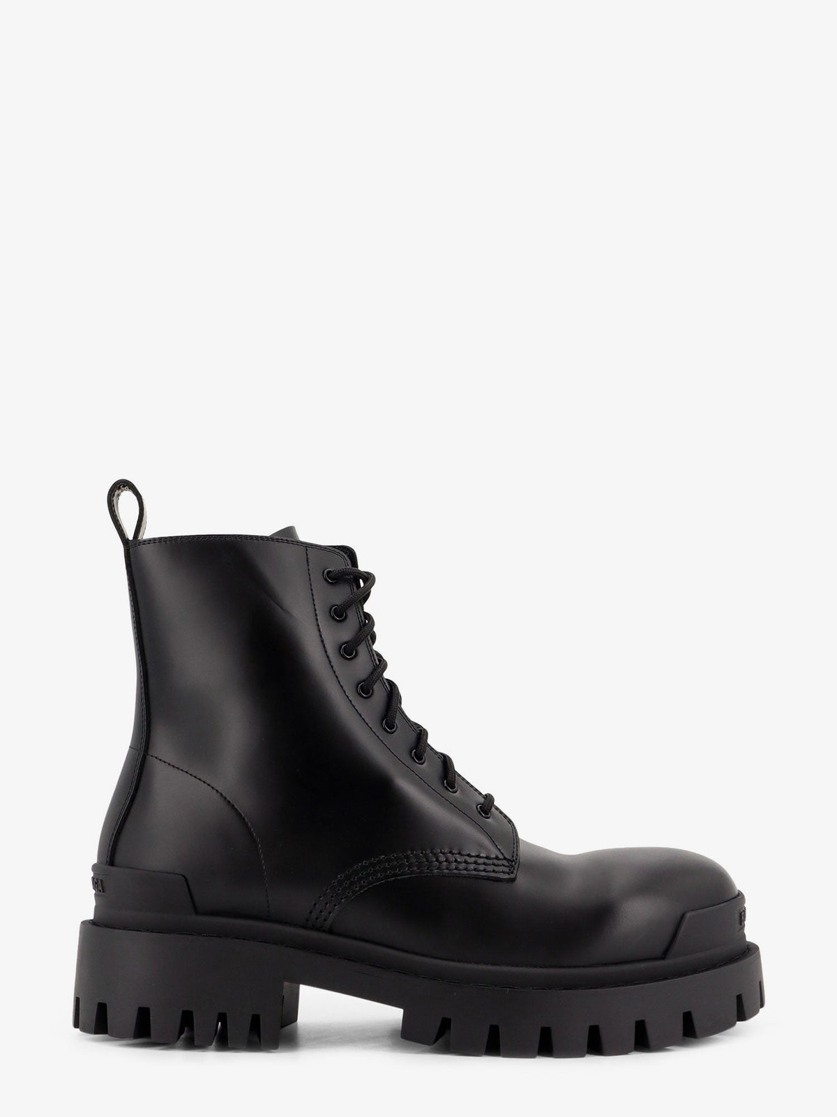 Balenciaga Leather boots with maxi rubber sole - Black