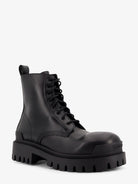 Balenciaga Leather boots with maxi rubber sole - Black