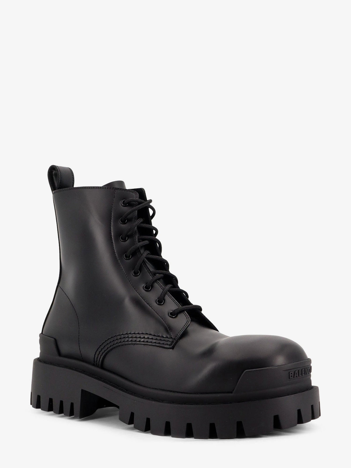 Balenciaga Leather boots with maxi rubber sole - Black