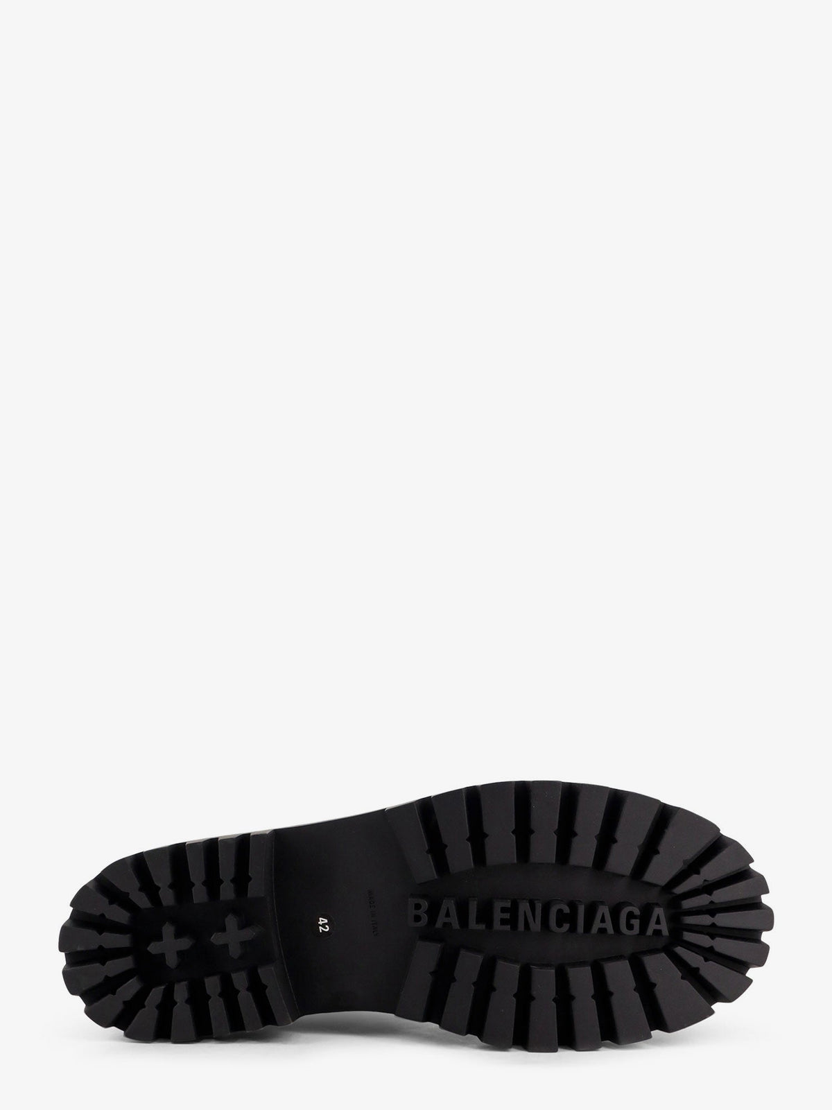 Balenciaga Leather boots with maxi rubber sole - Black