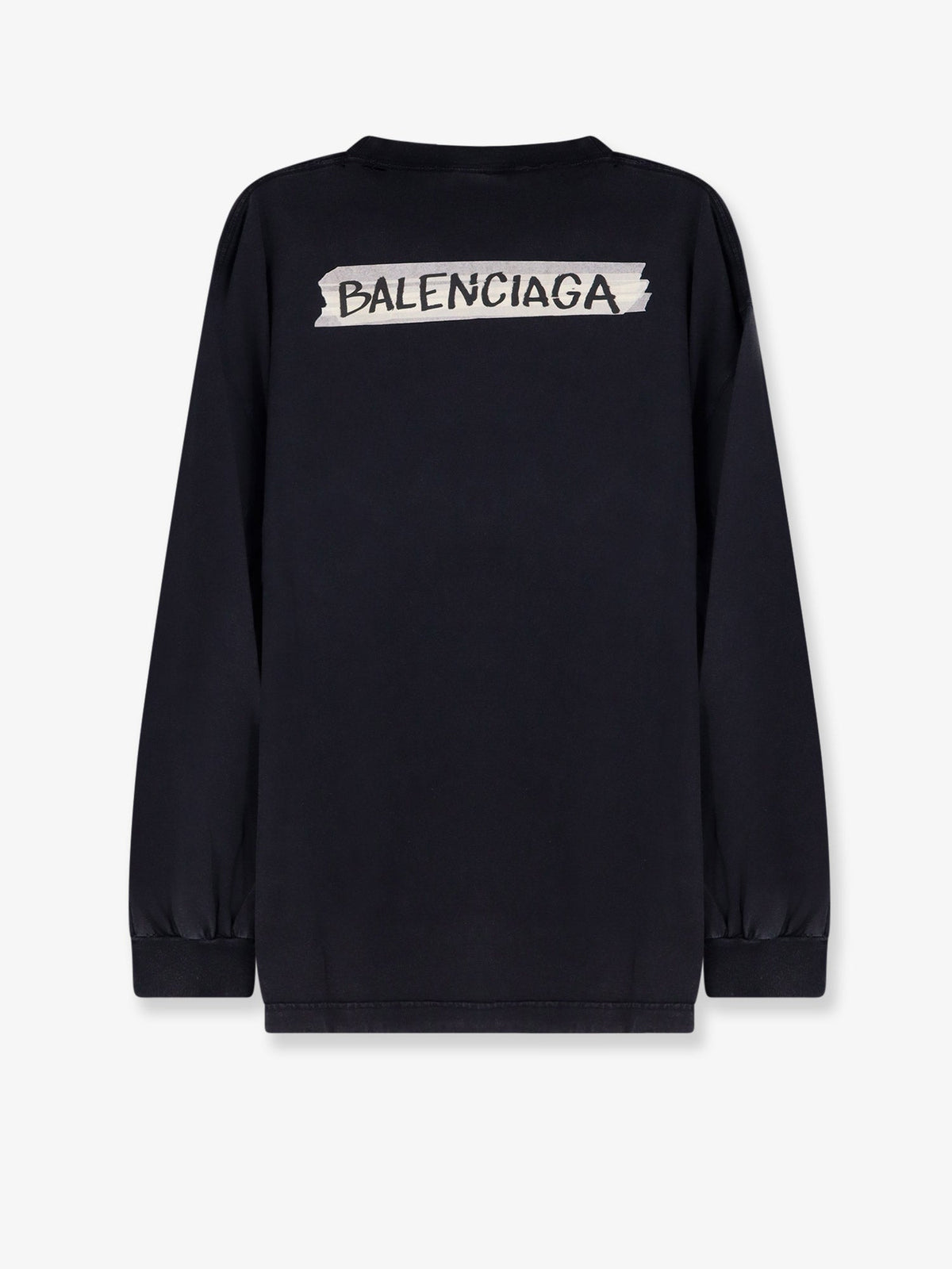 Balenciaga Cotton T-shirt - Faded Washed Black