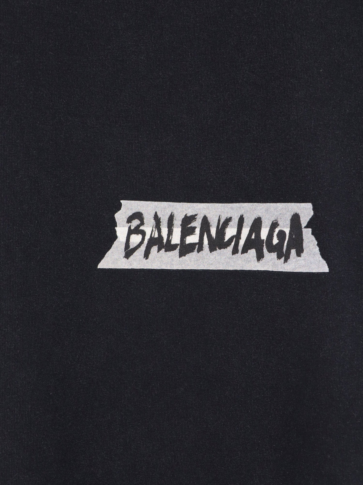 Balenciaga Cotton T-shirt - Faded Washed Black