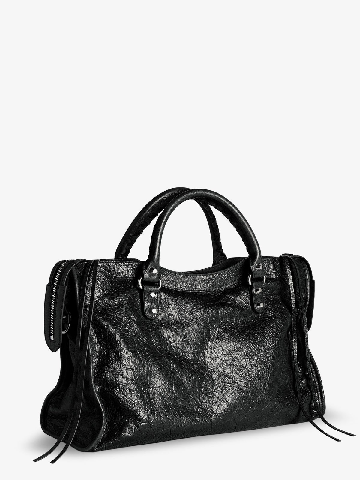 Balenciaga Le City M leather crossbody bag - Black