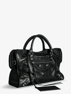 Balenciaga Le City M leather crossbody bag - Black