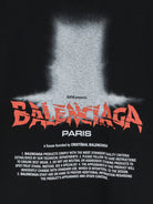 Balenciaga Cotton T-shirt with front logo print - Black