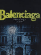 Balenciaga Cotton T-shirt with front logo print - Fadedwashedblack