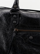 Balenciaga Le City Boston L Leather Handbag - Black