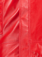 Balenciaga Arrotondato leather jacket with engraved lettering logo on the front - Red