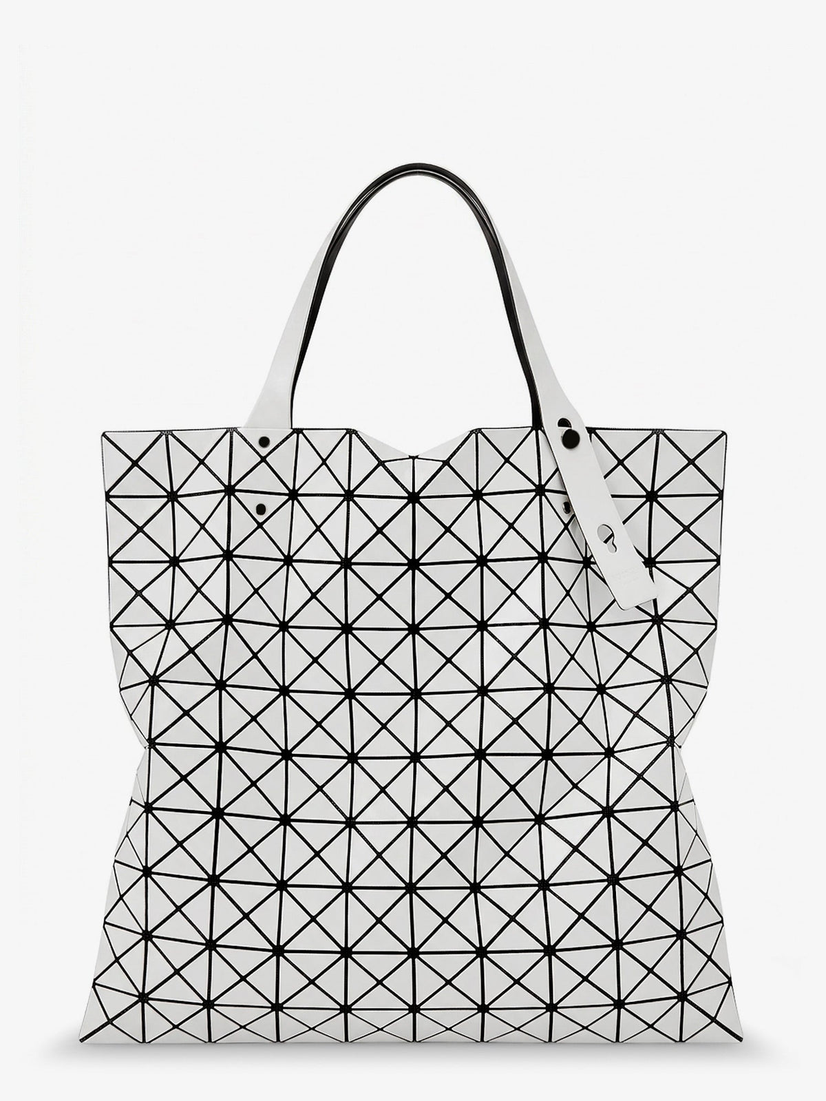Bao Bao Issey Miyake Prism Tote PVC Shoulder Bag - Silver