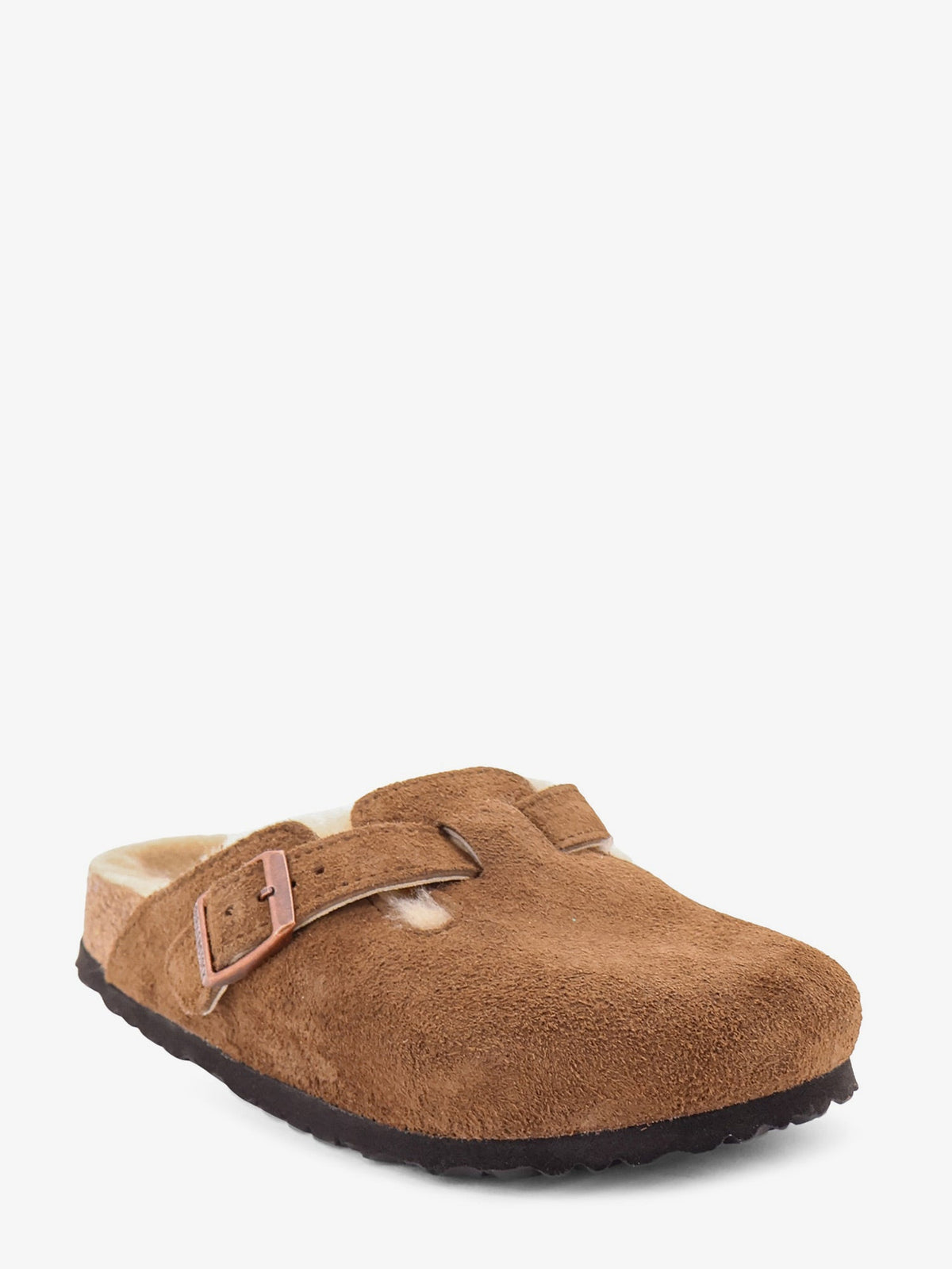 Birkenstock Boston VL/Shearling suede clog - Darktea