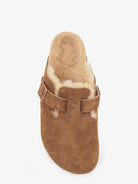 Birkenstock Boston VL/Shearling suede clog - Darktea