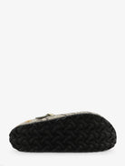 Birkenstock Boston suede sabot with python print - Oyster