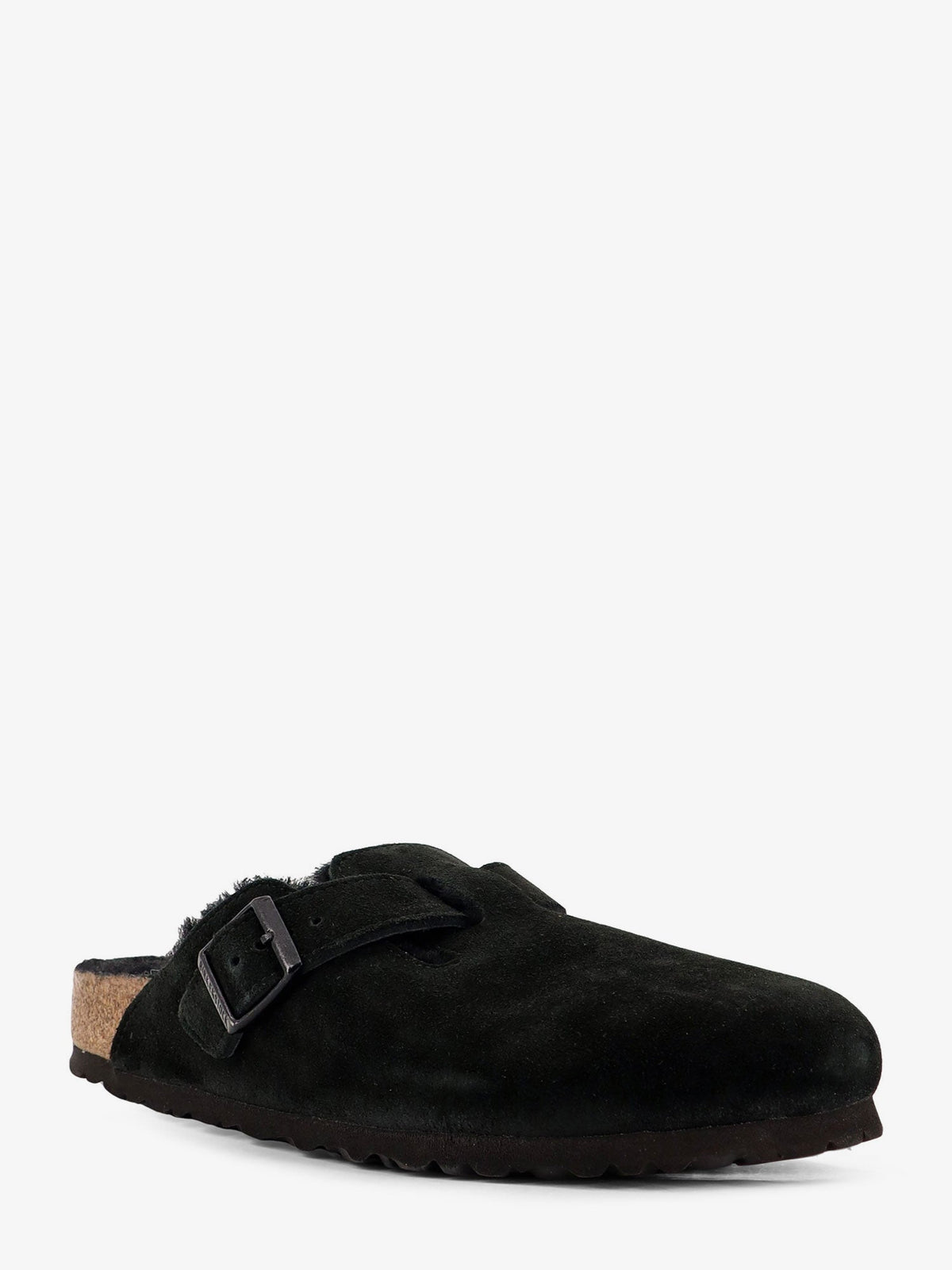 Birkenstock Boston VL/Shearling suede mule - Black