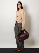 Bottega Veneta Jodie handbag with Intrecciato motif - Darkbarolo