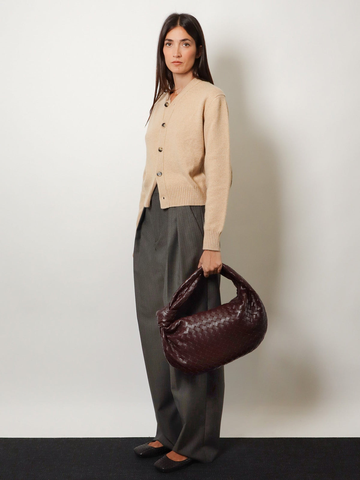 Bottega Veneta Jodie handbag with Intrecciato motif - Darkbarolo