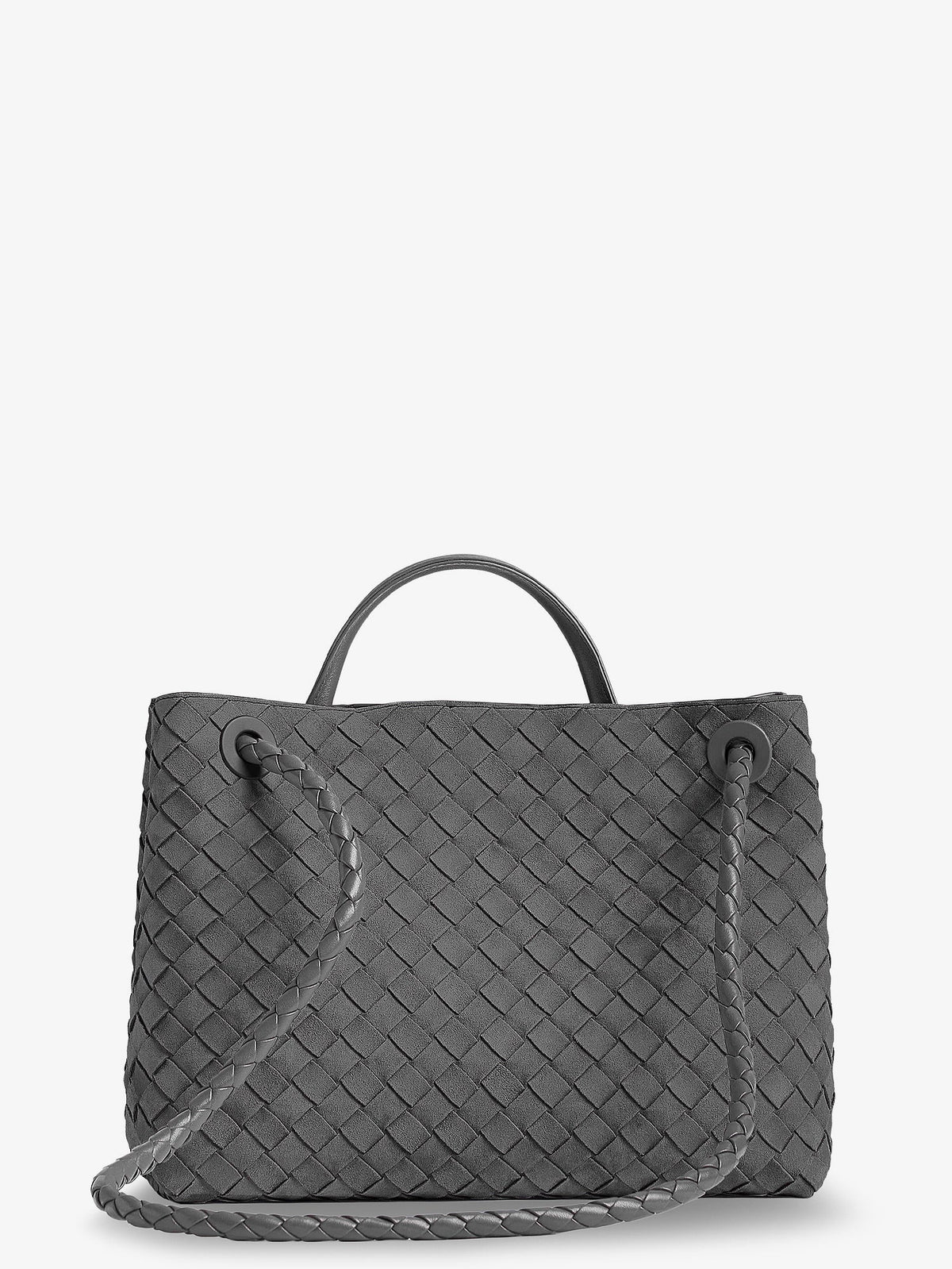 Bottega Veneta Andiamo Medium suede handbag - Obsidiangrey