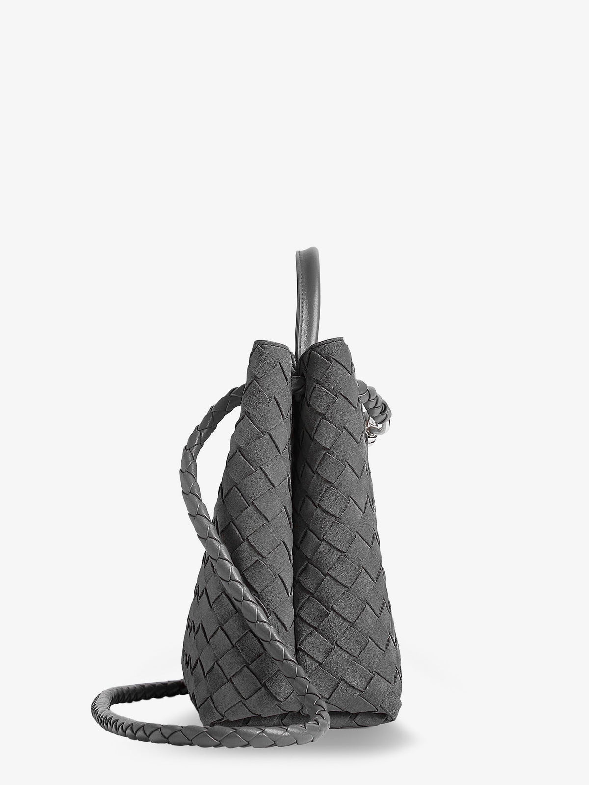 Bottega Veneta Andiamo Medium suede handbag - Obsidiangrey